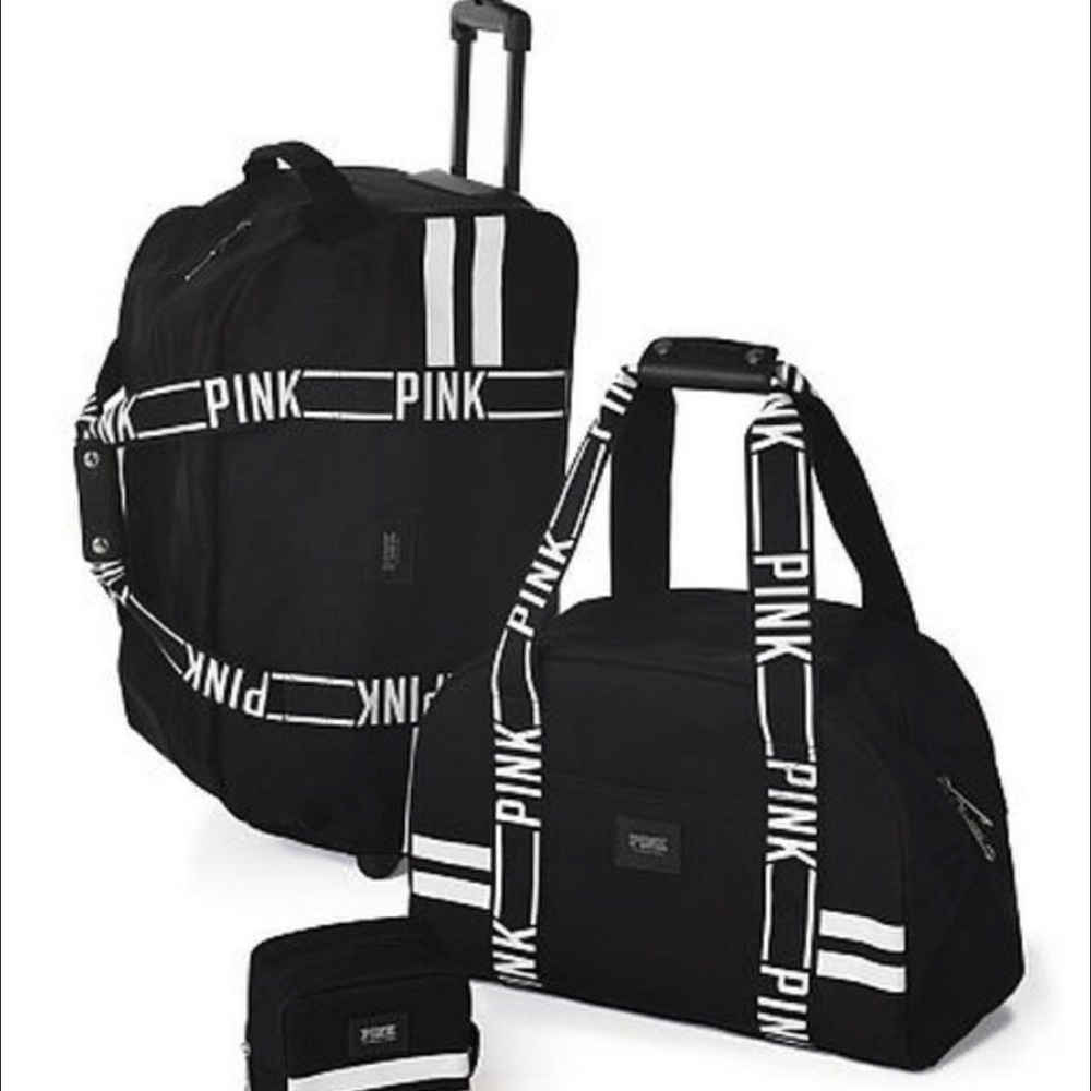 PINK Victoria's Secret Black Duffel Bag